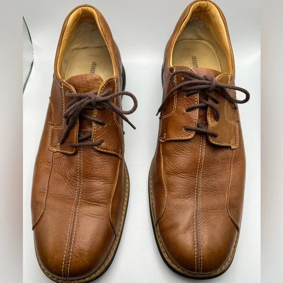 Johnston & Murphy Mens Brown Leather Wingtip Sheepskin Dress Shoes Size 8.5 s-l400.jpg main image 4